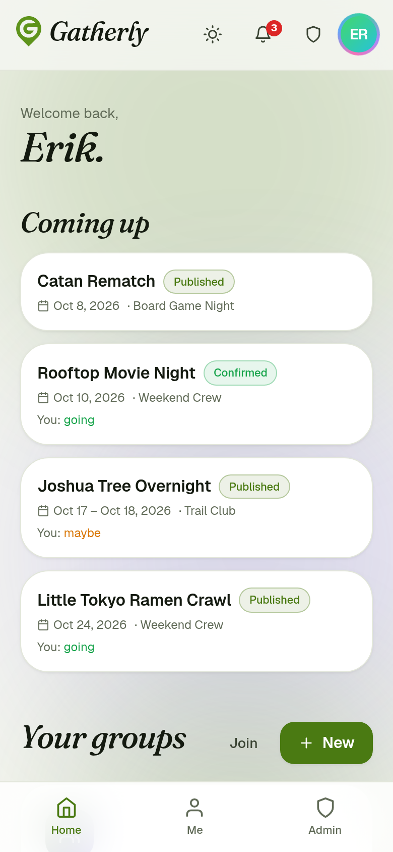 Dashboard on a phone