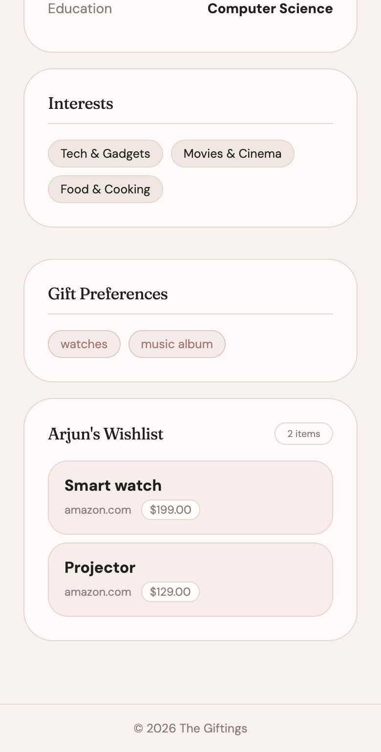 Wishlist on a phone